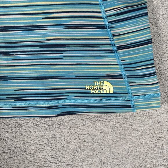 The North Face Halter Tank Top Women’s Size L Blue Yellow Grey Stripes Vaporwick - Picture 4 of 12